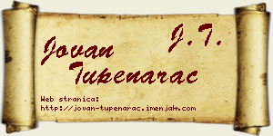 Jovan Tupenarac vizit kartica